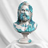 Zeus 'Blue Coral' Dekoratif Heykel, Pop Art Roma Yunan Heykelleri
